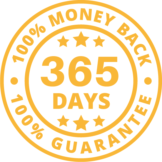 365-day money-back guarantee